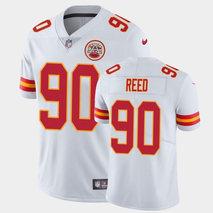 Men Kansas City Chiefs #90 Jarran Reed Nike White Limited NFL Jersey